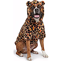 Petco Leopard Print Teddy Bear Hooded Pet Sweater