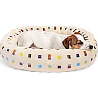 Petco Color-Block Dot Round Dog Bed
