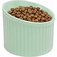 EveryYay Elevated Fluted Ceramic Dog Bowl