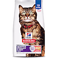 Hill's Science Diet Adult Sensitive Stomach & Sensitive Skin Salmon & Brown Rice Recipe Dry Cat Food