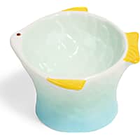 EveryYay Fish Ceramic Pedestal Cat Bowl