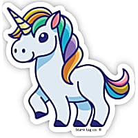 Blank Tag Stickers Unicorn Vinyl Sticker