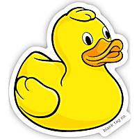 Blank Tag Stickers Rubber Duck Vinyl Sticker