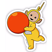 Blank Tag Stickers Teletubbies Laa Laa Vinyl Sticker