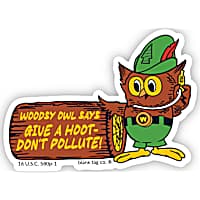 Blank Tag Stickers Give A Hoot Vinyl Sticker
