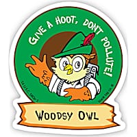 Blank Tag Stickers Woodsy Owl Vinyl Sticker