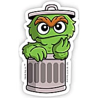 Blank Tag Stickers Oscar the Grouch Vinyl Sticker