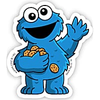 Blank Tag Stickers Cookie Monster Vinyl Sticker
