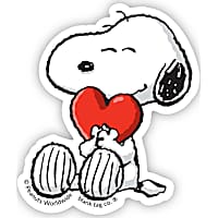 Blank Tag Stickers Snoopy In Love Vinyl Sticker