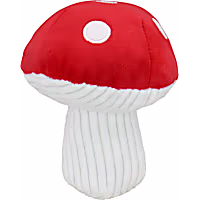 Multipet International Plush Red and White Mushroom 4.75" Dog Toy