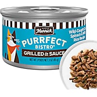 Merrick Purrfect Bistro Wild Cod, Spinach and Wild Rice Recipe in Gravy, High Protein Natural Wet Cat Food