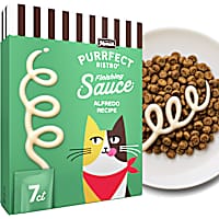 Merrick Purrfect Bistro Alfredo Recipe Sauce Wet Cat Treats, Delicious for Snacking or Cat Food Topper