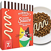Merrick Purrfect Bistro Creamy Chicken Recipe Sauce Wet Cat Treats, Gravy for Snacking or Cat Food Topper