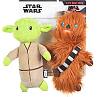 Fetch for Pets Star Wars for Pets 2 Piece Multipack Yoda & Chewbacca Bobo Style Dog Toys