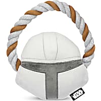 Fetch for Pets Star Wars for Pets The Mandalorian Rope Ring with Plush Head Dog Toy