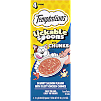 Temptations Lickable Spoons Salmon Flavor with Chicken Chunks Cat Treats
