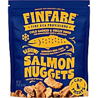 Finfare Freeze Dried Smoked Salmon Nugget, Crafted in USA Cat Treats
