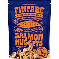 Finfare Freeze Dried Smoked Salmon Nugget, Crafted in USA Dog Treats