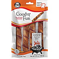 Good 'n' Fun SteakTastic Twists, High-Protein Long-Lasting Chews for Large Dogs