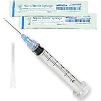 Luer Lock Syringes with Needles 3 mL 22G x 1"