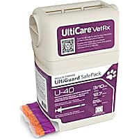 UltiMed U-40 Insulin Syringes 1/2 Unit Markings with Disposal Container 29G x 1/2" 3/10 cc