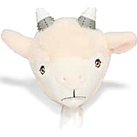 Petco Goat Head Plush with Nylon Horns Dog Toy