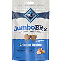 Blue Buffalo Jumbo Bits Soft & Chewy Anytime Treats Mineral Enhanced for Flavor Chicken Recipe Natural Dog Treats