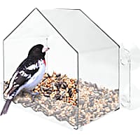 Nature's Way Clear View Plastic Window Bird Feeder 2 Cup Capacity 6.5"