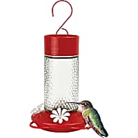 Nature's Way Charming Cherry Glass Gravity Hummingbird Feeder