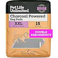 Pet Life Unlimited Charcoal Powered Dog Pads, 30" X 36", XX-Large, Count of 15