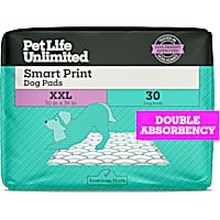 Pet Life Unlimited XX-Large Smart Print Dog Pads, 30" X 36", Count of 30