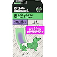 Pet Life Unlimited Health Check Diaper Liners, 3.3" X 6", Count of 18