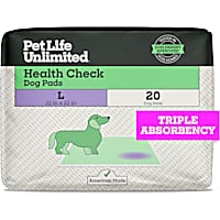 Pet Life Unlimited Health Check Dog Pads, 22" X 22", Large, Count of 20