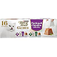 Purina Fancy Feast Gems Pate Mousse With Turkey & With Chicken Wet Cat Food Variety Pack