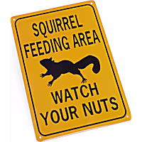 Petco Squirrel Feeding Area Metal Decorative Wall Sign
