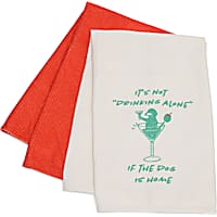 Petco "Not Drinking Alone" Kitchen Towel Set