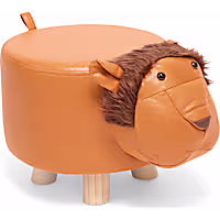 Petco Lion Figural Wooden Base Foot Stool