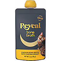 Reveal Natural Chicken Bone Broth with Chicken Breast Cat Food