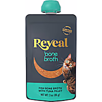 Reveal Natural Fish Bone Broth with Tuna Fillet Spout Pouch Cat Food