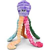 Multipet International Lamb Chop Jumbo Crimpy Rainbow Octopus Dog Toy