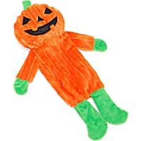 Petco Halloween Pumpkin Flattie Plush Dog Toy