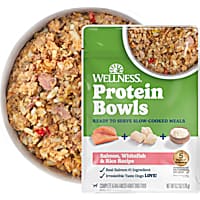 Wellness Protein Bowls, Adult Fresh Alternative Wholesome Grains Salmon, Whitefish & Rice Recipe Dog Food