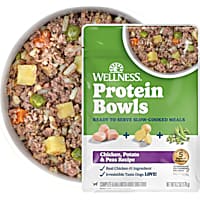 Wellness Protein Bowls, Adult Fresh Alternative Wholesome Grains Chicken, Potato & Peas Recipe Dog Food
