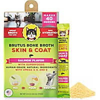 Brutus Bone Broth Skin & Coat Salmon Flavor with Omegas 3, 6, 9 Cat Food Topper