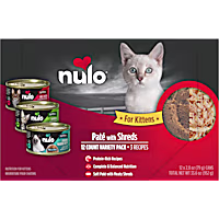 Nulo Pate with Shreds Kitten with Beef, Mackerel & Duck for Cats Variety Pack