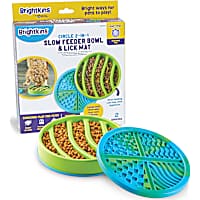 Brightkins Circle 2-IN-1 Slow Feeder Bowl & Lick Mat