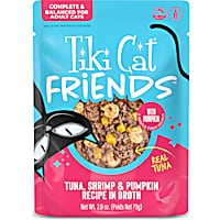 Tiki Cat Friends Tuna, Shrimp & Pumpkin Cat Food Pouch
