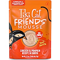 Tiki Cat Friends Mousse Chicken & Pumpkin Recipe in Broth Cat Food