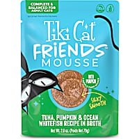 Tiki Cat Friends Mousse Tuna, Pumpkin & Ocean Whitefish Cat Food