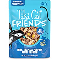 Tiki Cat Friends Tuna, Tilapia & Pumpkin Cat Food Pouch